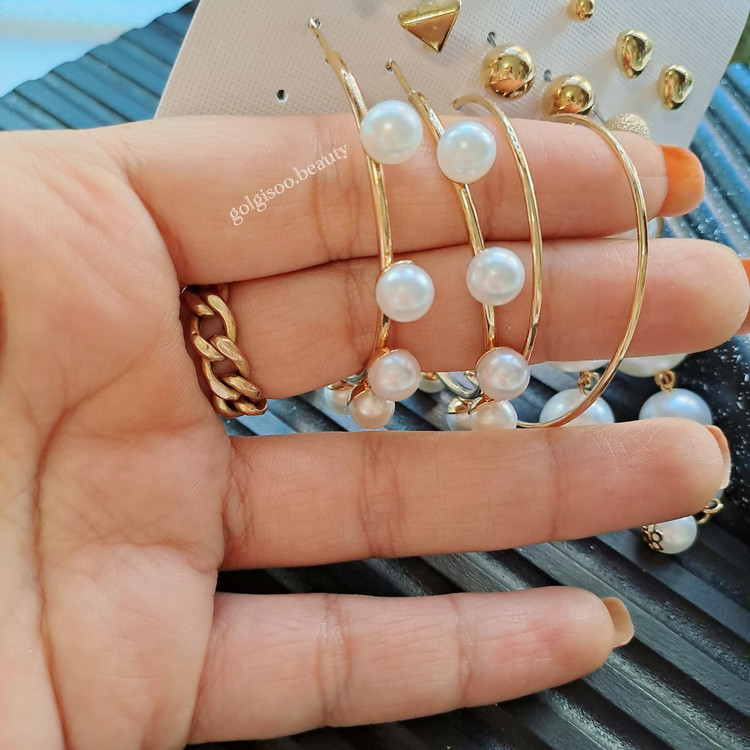 گوشواره پکی مرواریدی کد ۲۲۱۴