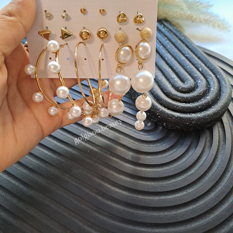گوشواره پکی مرواریدی کد ۲۲۱۴